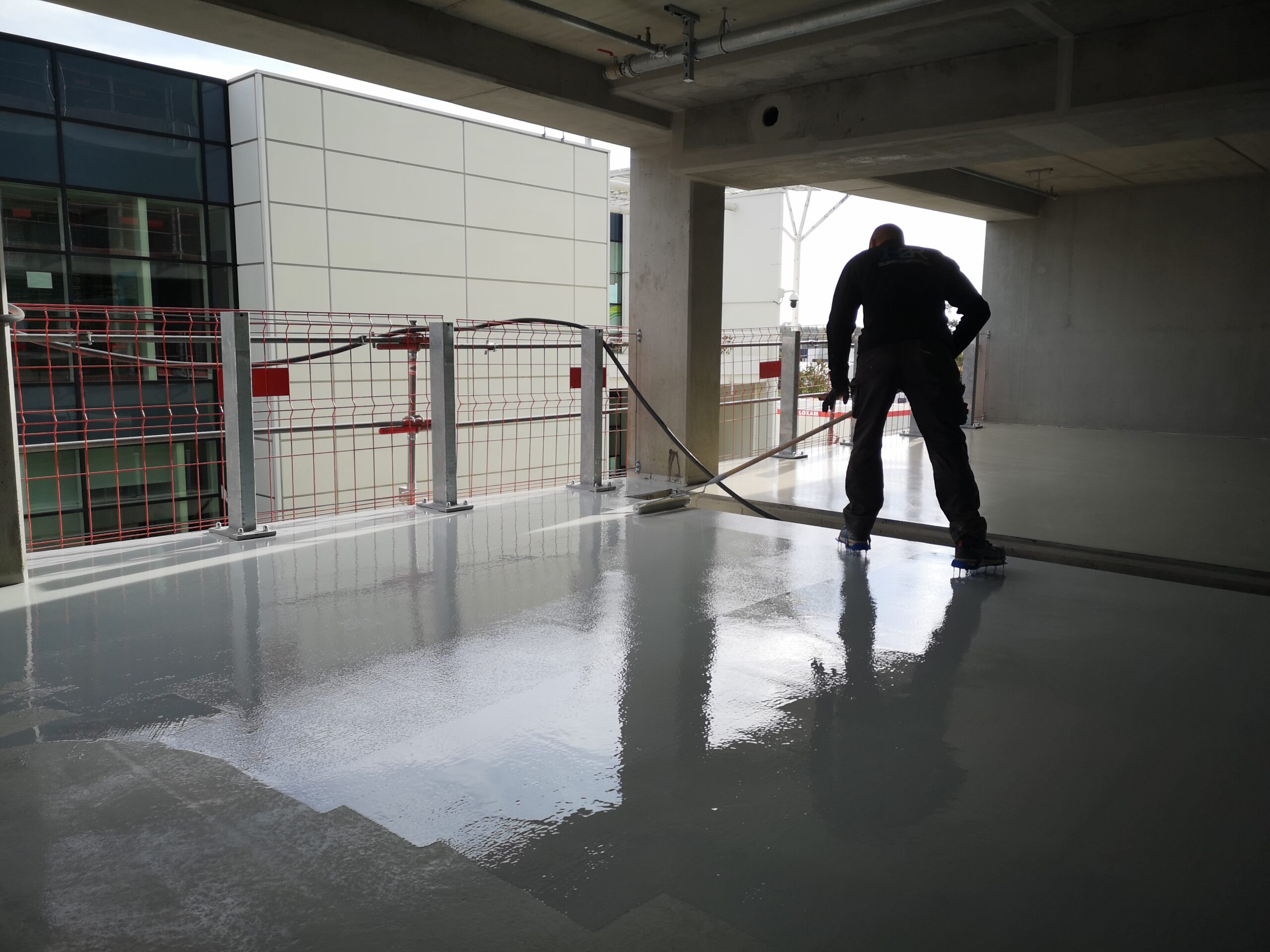 Parking de Merck à Molsheim en résine pour parking par H2R